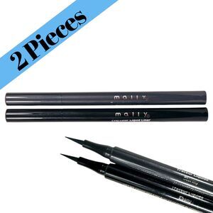 Lot of 2 Mally Evercolor Liquid Liner Ebony Black & Stormy Grey New 1 ml each